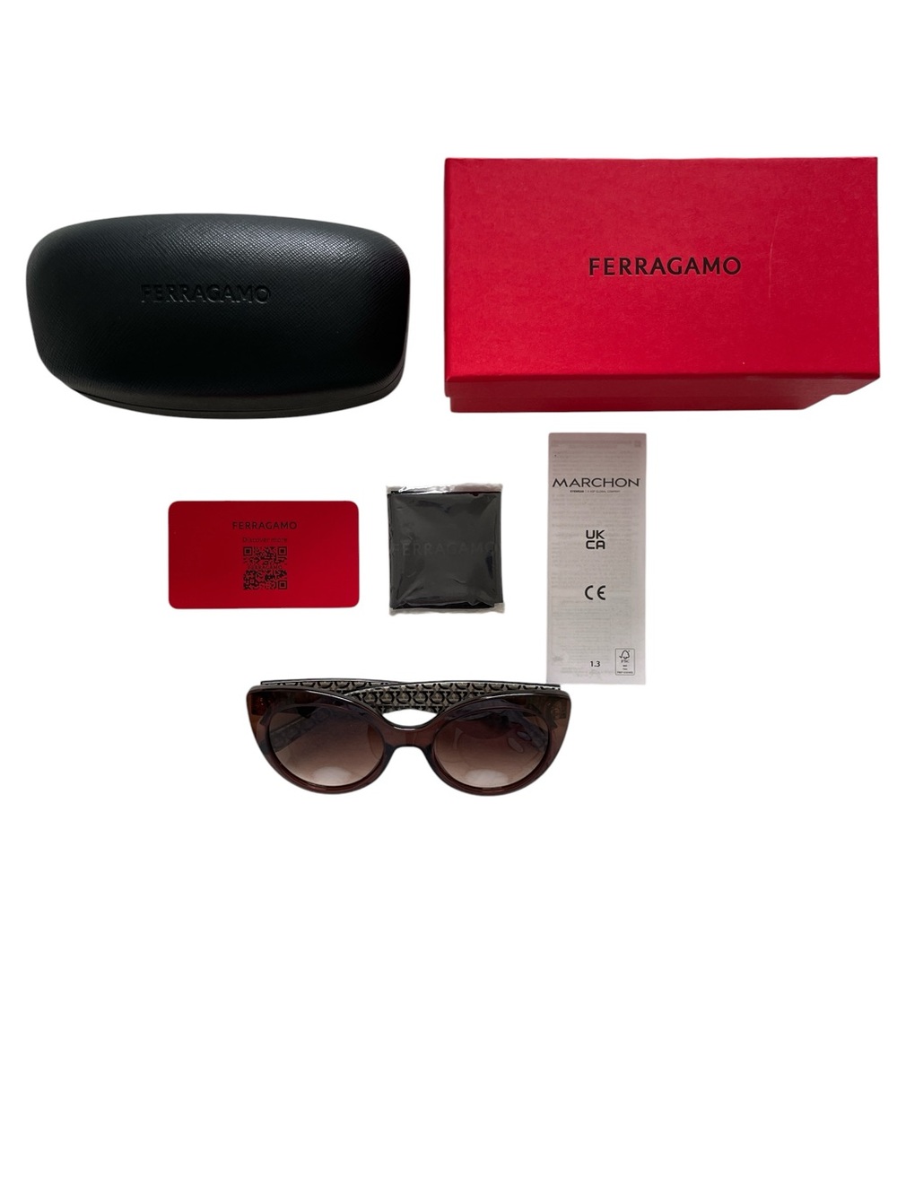 Authentic Salvatore Ferragamo Cat Eye Sunglasses - Picture 5 of 16